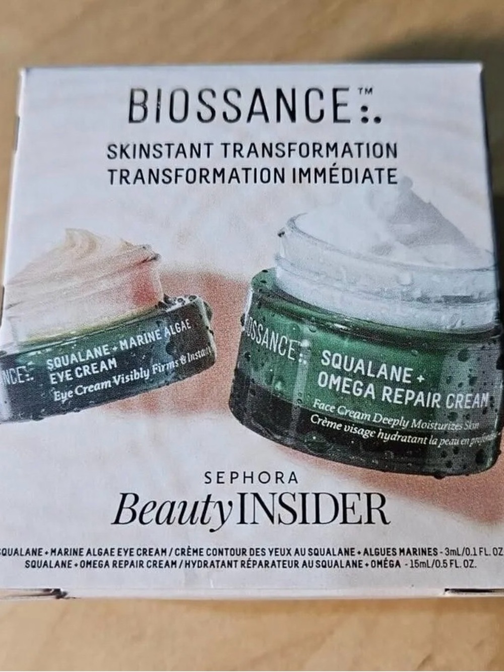 Biossance Squalane Face and Eye Duo set